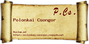 Polonkai Csongor névjegykártya